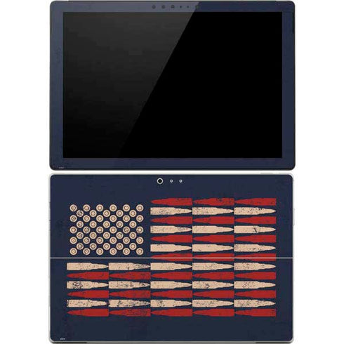 Blue Bullet American Flag Surface Pro 4 Skin